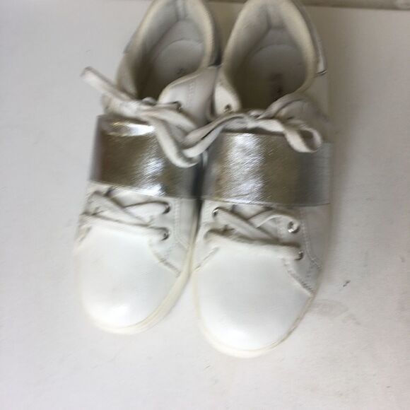 Just Fab Yasmina sneakers white &silver SZ9 - Picture 2 of 7